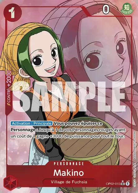 Makino, carte One Piece OP02-015 — extension PARAMOUNT WAR