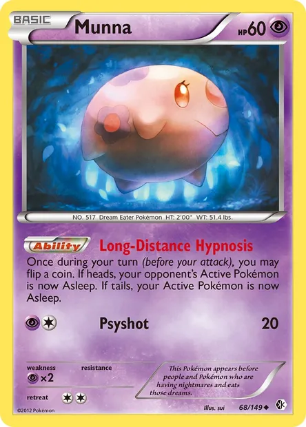 Munna, Pokémon card BCR 68 — Boundaries Crossed set