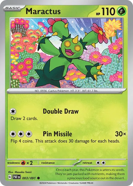 Maractus, Pokémon card PAF 003 — Paldean Fates set