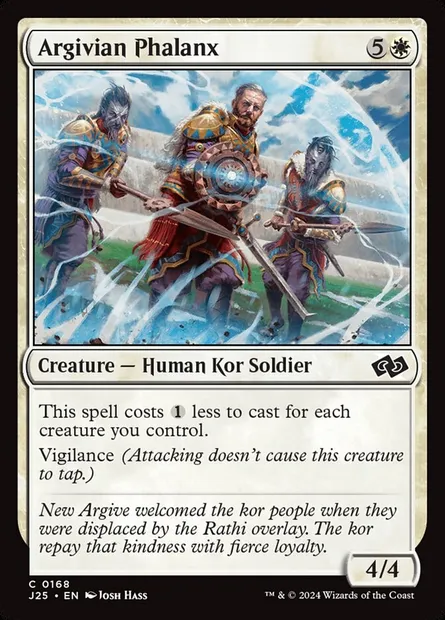Argivian Phalanx, Magic card J25 168 — Foundations Jumpstart set