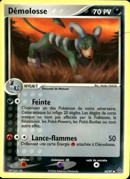Démolosse, carte Pokémon DR 34 — extension EX Dragon