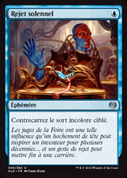 Rejet solennel, carte Magic KLD 40 — extension Kaladesh