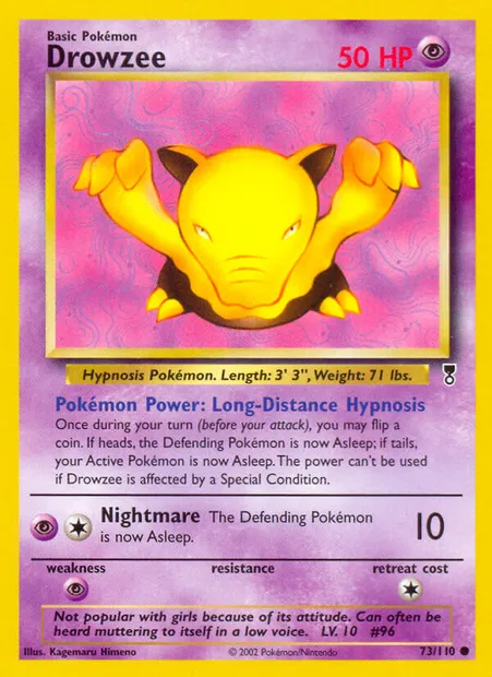 Drowzee, Pokémon card LC 73 — Legendary Collection set