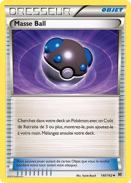 Masse Ball, carte Pokémon BKT 140 — extension Impulsion Turbo