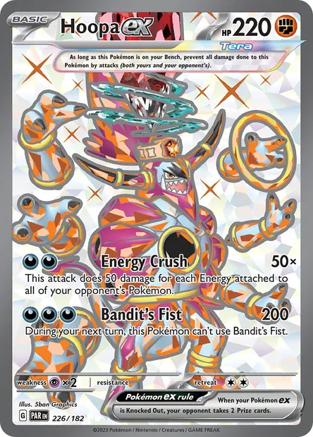 Hoopa ex, Pokémon card PAR 226 — Paradox Rift set
