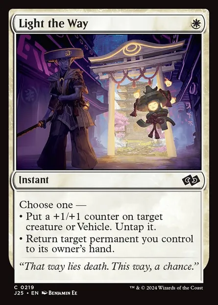 Light the Way, Magic card J25 219 — Foundations Jumpstart set