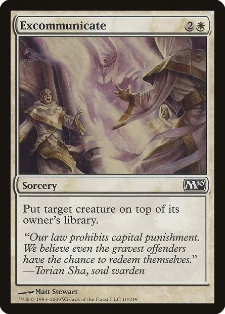 Excommunicate, Magic card M10 10 — Magic 2010 set