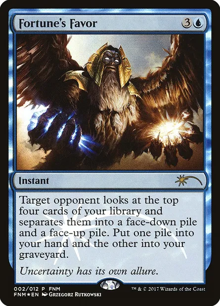 Fortune's Favor, Magic card F17 2 — Friday Night Magic 2017 set