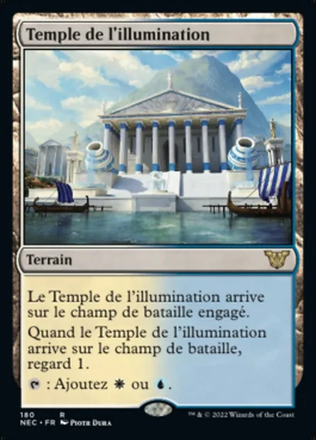 Temple de l'illumination, carte Magic NEC 180 — extension Neon Dynasty Commander