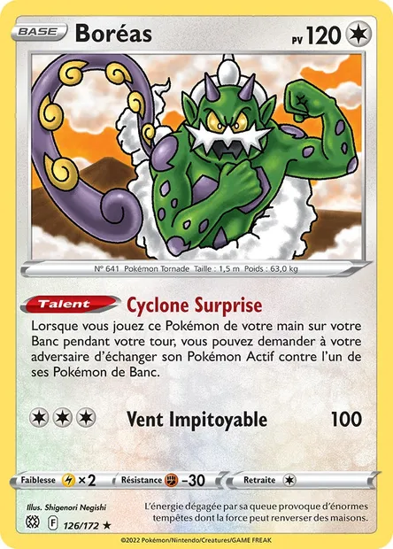 Boréas, carte Pokémon BRS 126 — extension Stars Étincelantes