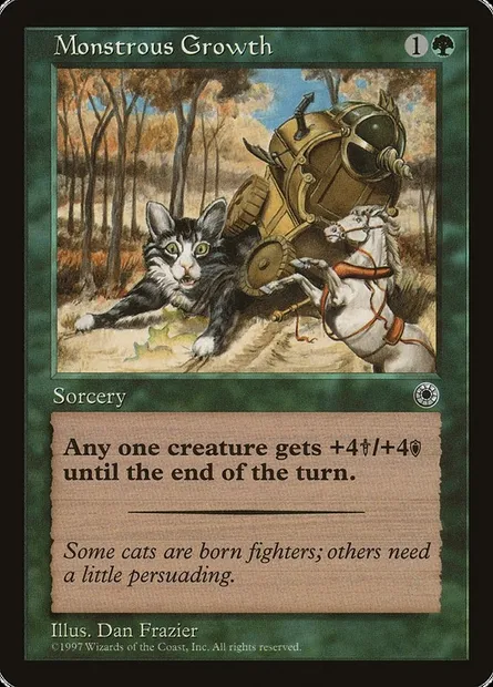 Monstrous Growth, Magic card POR 173 — Portal set