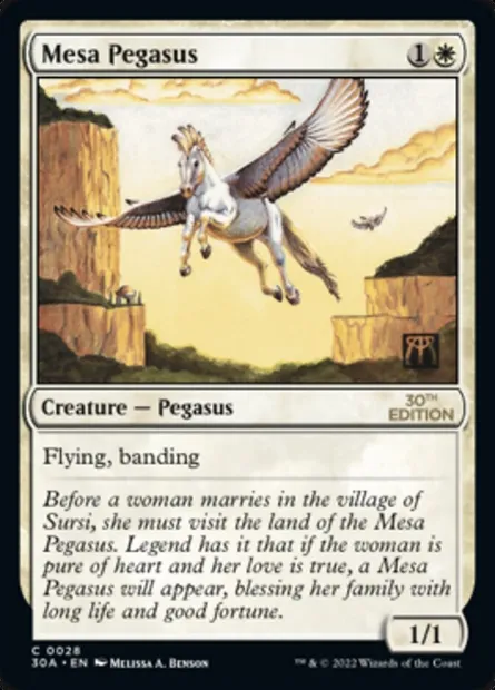 Pégase de Mesa, carte Magic 30A 28 — extension 30th Anniversary Edition