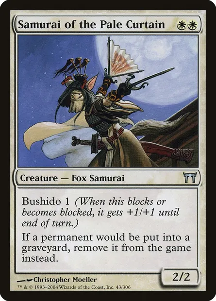 Samurai of the Pale Curtain, Magic card CHK 43 — Champions of Kamigawa set