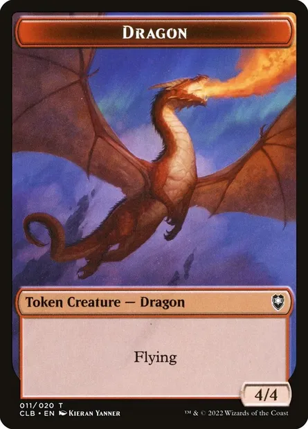 Dragon, carte Magic TCLB 11 — extension Battle for Baldur's Gate Tokens