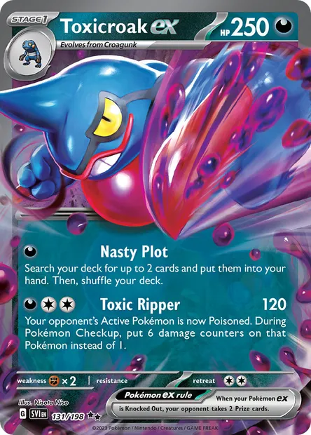 Toxicroak ex, Pokémon card SVI 131 — Scarlet & Violet set