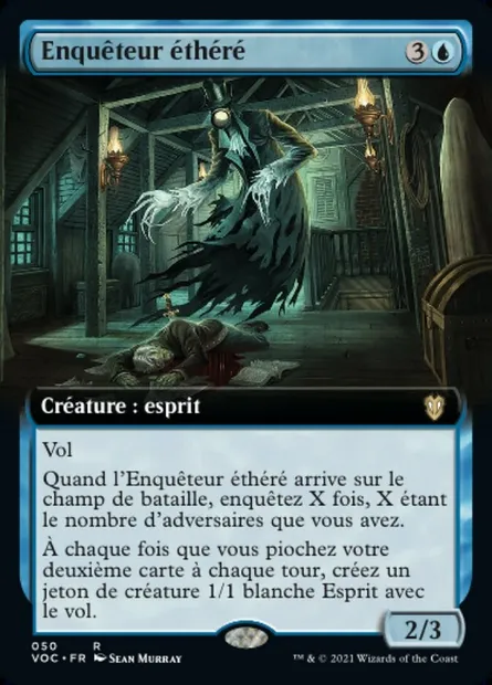 Enquêteur éthéré, carte Magic VOC 50 — extension Crimson Vow Commander