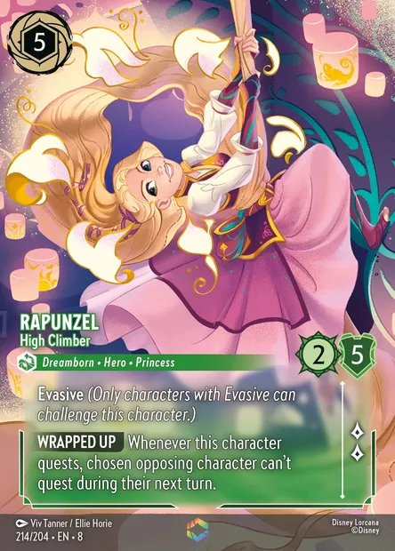 Rapunzel - High Climber, Disney Lorcana card CH8-214 — The Reign of Jafar set