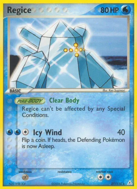 Regice, Pokémon card HP 27 — Holon Phantoms set
