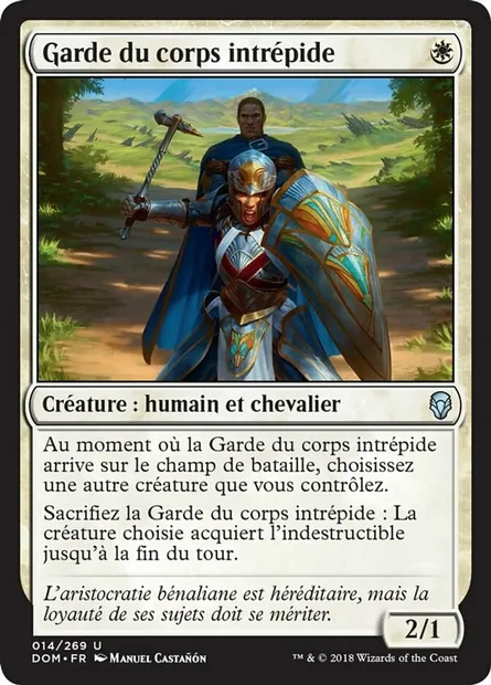Garde du corps intrépide, carte Magic DOM 14 — extension Dominaria
