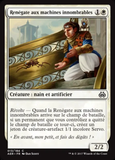 Renégate aux machines innombrables, carte Magic AER 13 — extension La révolte éthérique