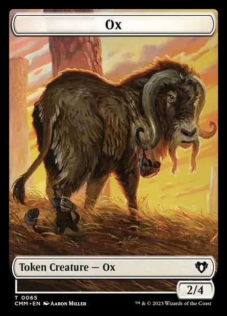 Ox, carte Magic TCMM 65 — extension Commander Masters Tokens