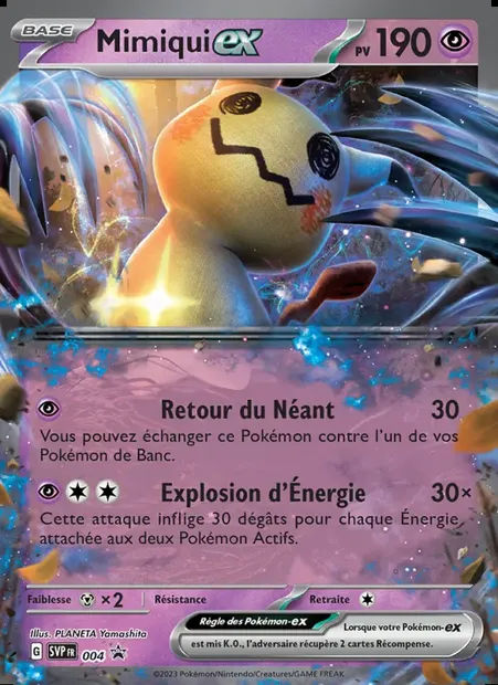 Mimiqui-ex, carte Pokémon PR-SV 004 — extension SVP Black Star Promos