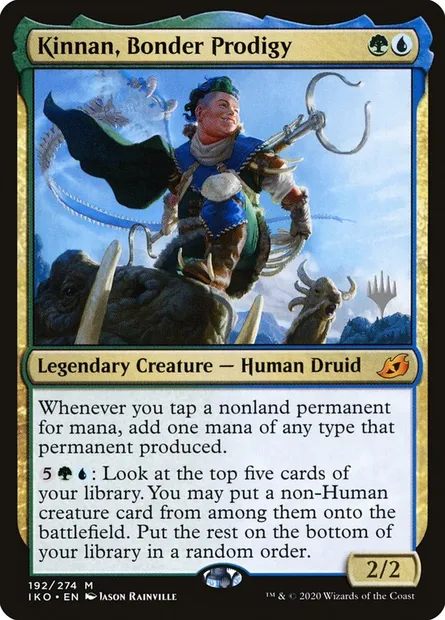 Kinnan, Bonder Prodigy, Magic card PIKO 192p — Ikoria: Lair of Behemoths Promos set