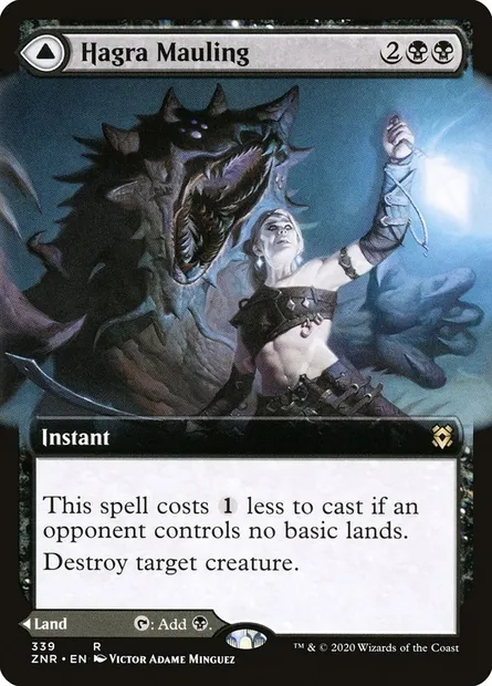 Hagra Mauling // Hagra Broodpit, Magic card ZNR 339 — Zendikar Rising set