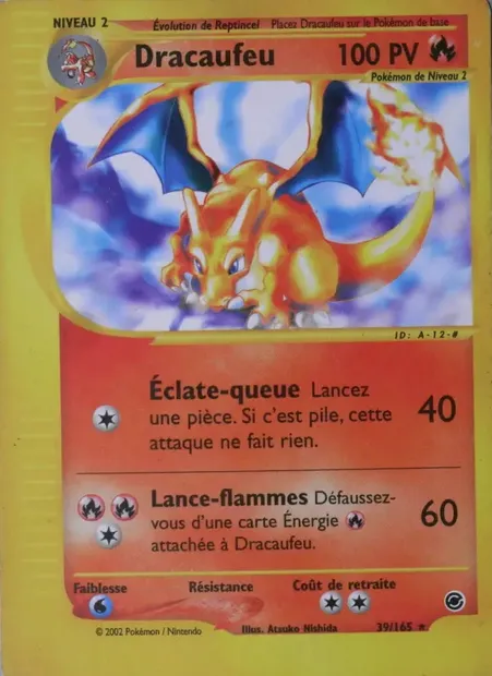 Dracaufeu, carte Pokémon EX 39 — extension Expedition