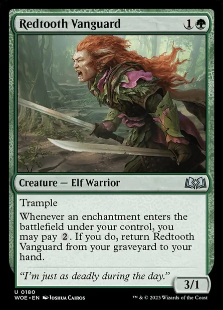 Redtooth Vanguard, Magic card WOE 180 — Wilds of Eldraine set