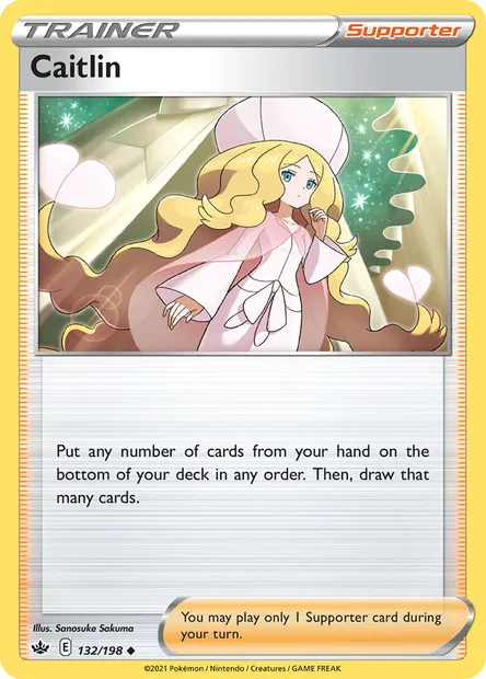 Caitlin, Pokémon card CRE 132 — Chilling Reign set