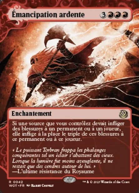 Émancipation ardente, carte Magic WOT 42 — extension Wilds of Eldraine: Enchanting Tales