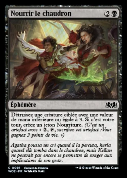 Nourrir le chaudron, carte Magic WOE 91 — extension Wilds of Eldraine