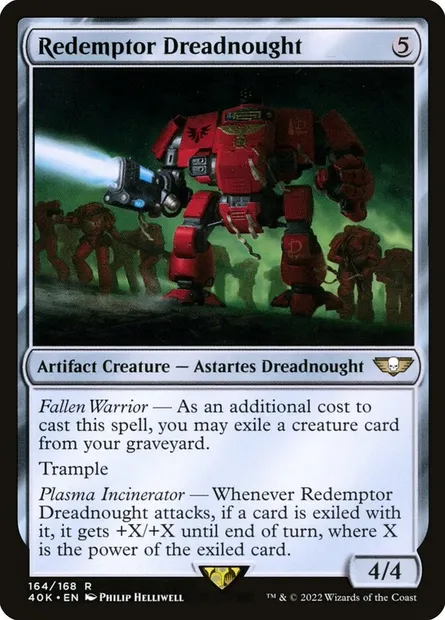 Redemptor Dreadnought, Magic card 40K 164 — Warhammer 40,000 Commander set