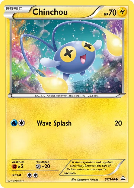 Chinchou, Pokémon card PRC 57 — Primal Clash set