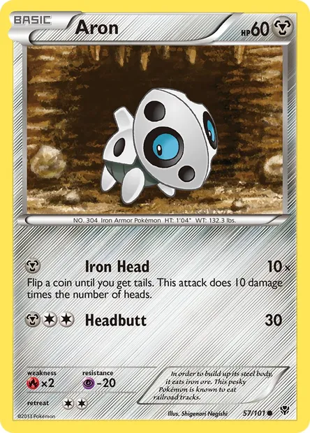 Aron, Pokémon card PLB 57 — Plasma Blast set