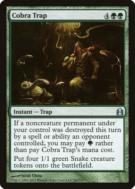 Cobra Trap, Magic card CMD 146 — Commander 2011 set