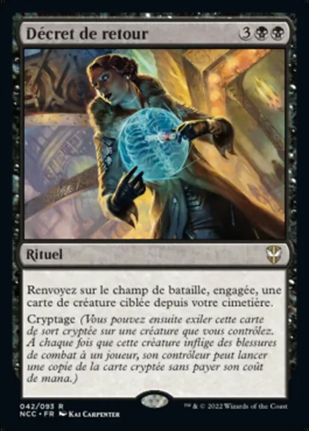 Décret de retour, carte Magic NCC 42 — extension New Capenna Commander