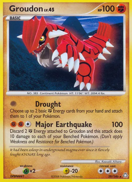 Groudon, Pokémon card LA 29 — Legends Awakened set