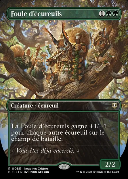 Foule d'écureuils, carte Magic BLC 85 — extension Bloomburrow Commander