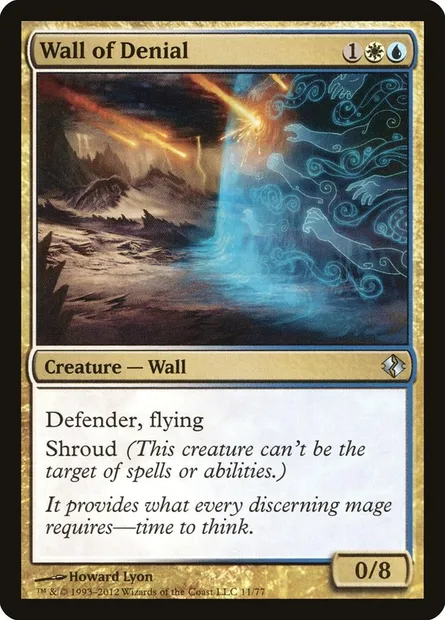 Mur de déni, carte Magic DDI 11 — extension Duel Decks: Venser vs. Koth