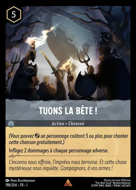 Tuons la Bête !, carte Disney Lorcana CH1-198 — extension Premier Chapitre