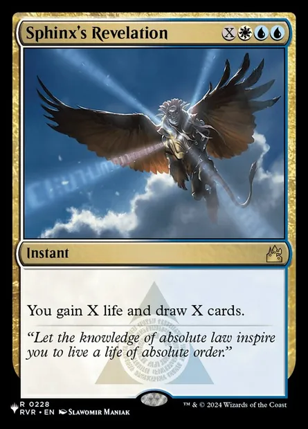 Révélation du sphinx, carte Magic PLST RVR-228 — extension The List