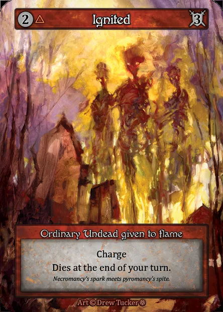 Ignited, carte Sorcery GOT 102 — extension Gothic