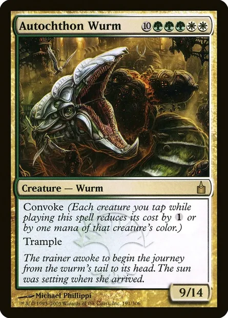 Autochthon Wurm, Magic card RAV 191 — Ravnica: City of Guilds set