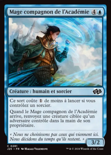 Mage compagnon de l'Académie, carte Magic J25 281 — extension Foundations Jumpstart