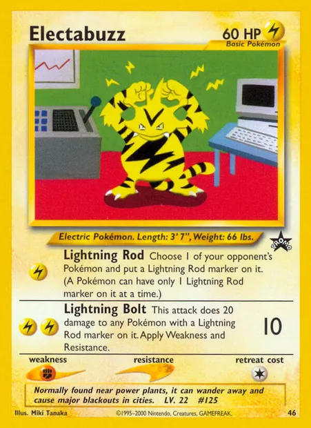 Élektek, carte Pokémon WP 46 — extension Wizards Black Star Promos