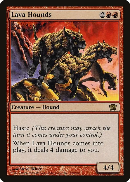 Lava Hounds, Magic card 8ED 198★ — Eighth Edition set
