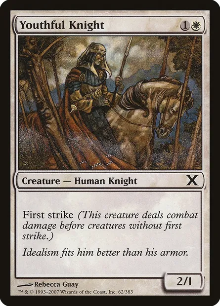 Youthful Knight, Magic card 10E 62 — Tenth Edition set