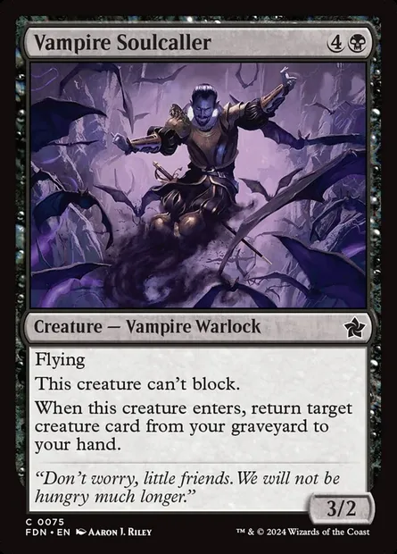 Vampire Soulcaller, Magic card FDN 75 — Foundations set